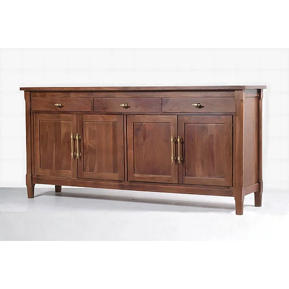 Kumu International Emma 70" Solid Wood Sideboard, Walnut 2413