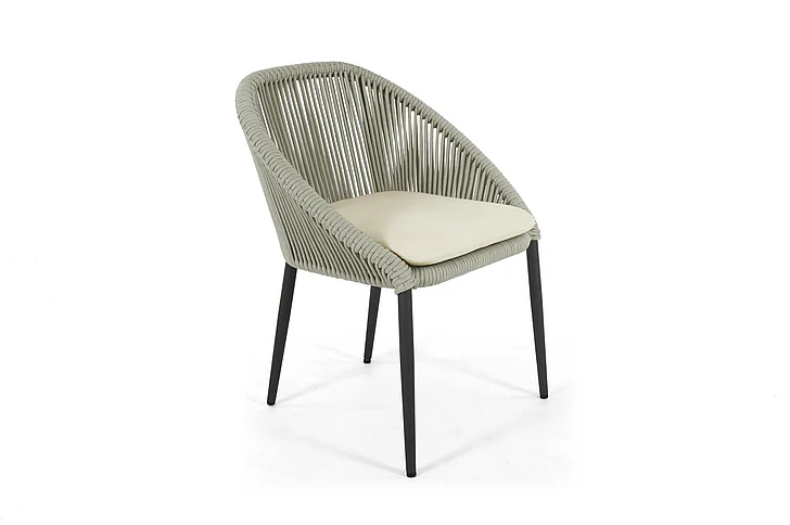 Skyline Design Rodona Stackable Dining Armchair in Silver Grey/Aluminum Carbon Matte 24177-BPR