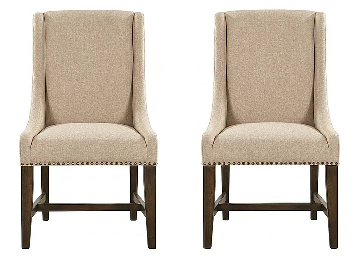 Liberty Furniture Armand Upholstered Side Chair in Antique Brownstone (Set of 2) 242-C6501S