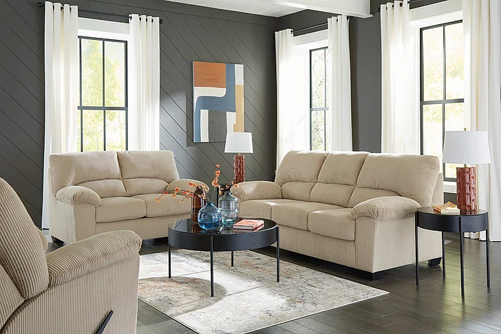SimpleJoy 3-Piece Living Room Set in Sand