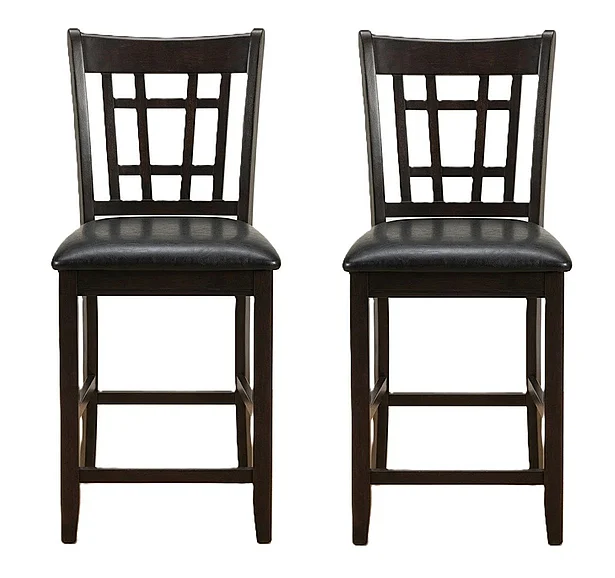 Homelegance Junipero Counter Height Chair in Dark Cherry (Set of 2) 2423-24