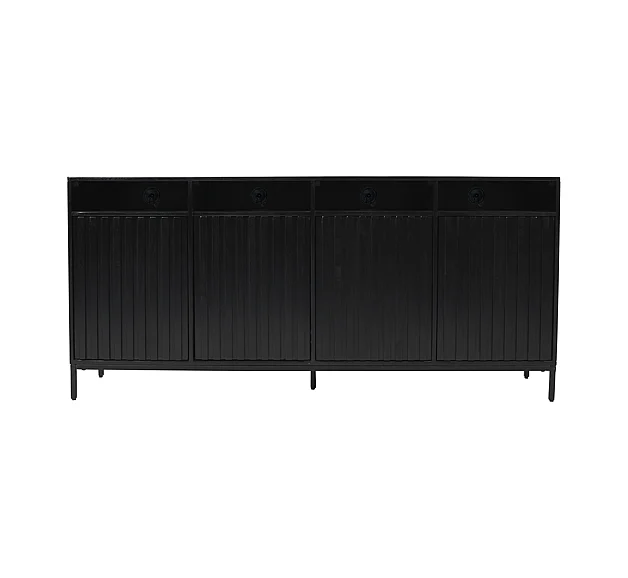 Jofran Ryder 70" Console Cabinet in Black 2428-70V