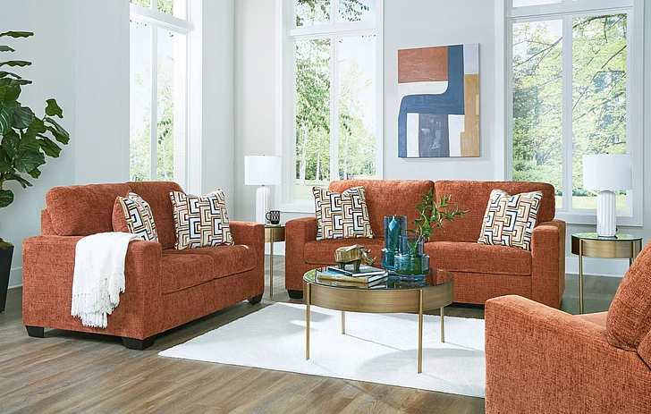 Aviemore 3-Piece Living Room Set in Spice