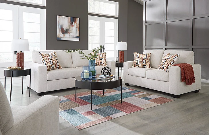 Aviemore 3-Piece Living Room Set in Stone