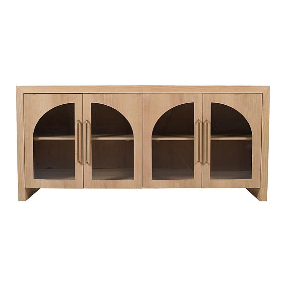 Jofran Archimedes 4 Door Console in Oak 2431-70
