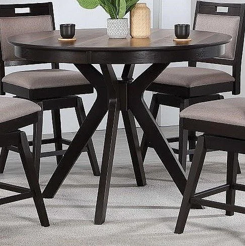 Urban Styles Dallas Round Counter Table in Walnut/Cappuccino 2434;2435