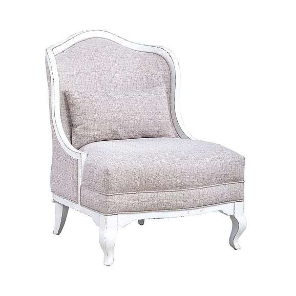 Liberty Furniture Magnolia Manor Upholstered Accent Chair in Antique White 244-ACH15