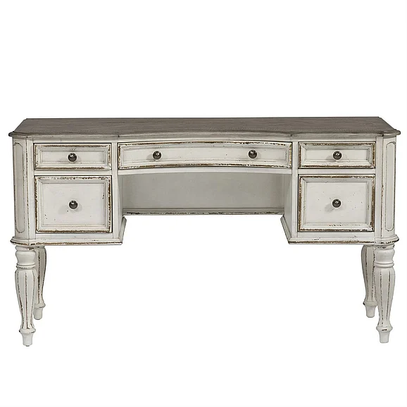Liberty Magnolia Manor Vanity Desk in Antique White 244-BR35