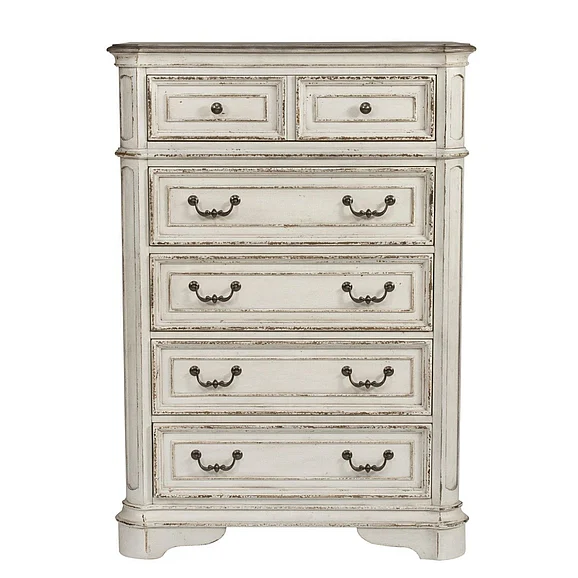 Liberty Magnolia Manor Five Drawer Chest in Antique White 244-BR41