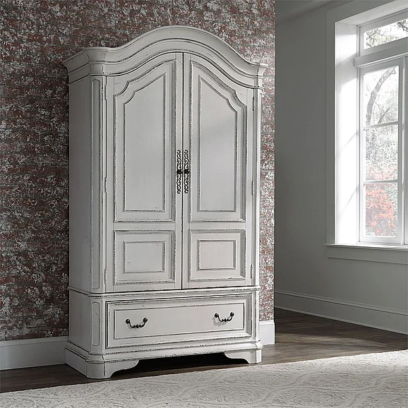 Liberty Magnolia Manor Armoire in Antique White 244-BR46/B
