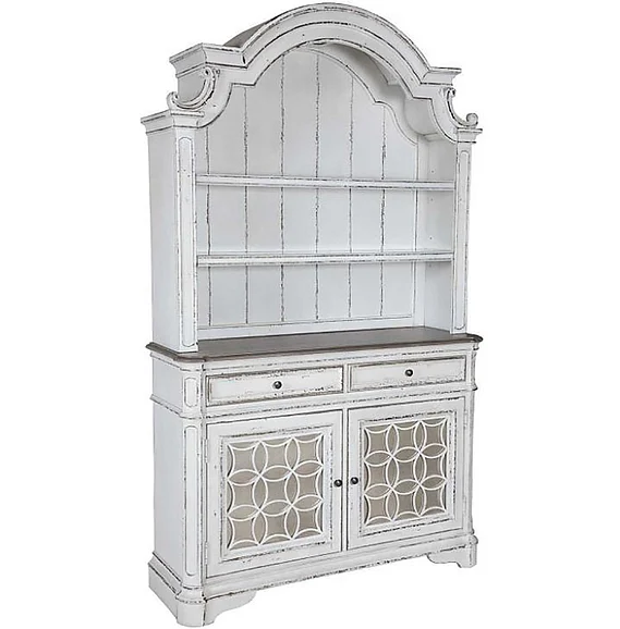 Liberty Furniture Magnolia Manor Display China in Antique White