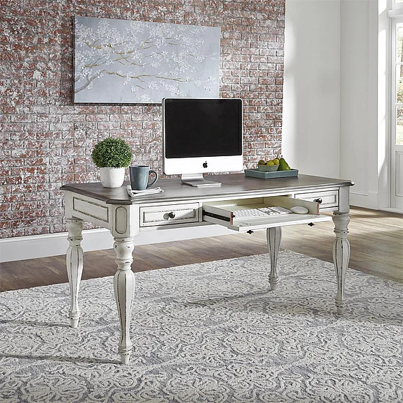 Liberty Magnolia Manor Writing Desk in Antique White 244-HO107
