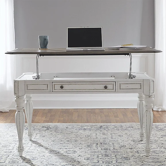 Liberty Magnolia Manor Lift Top Writing Desk in Antique White 244-HO109