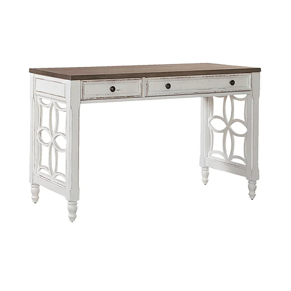 Liberty Magnolia Manor L Writing Desk in Antique White 244-HO112L