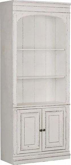 Liberty Magnolia Manor Bunching Bookcase in Antique White 244-HO201