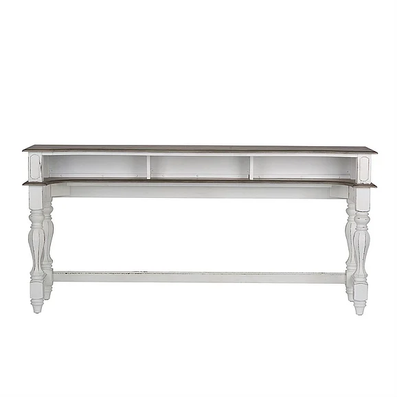Liberty Magnolia Manor Console Bar Table in Antique White 244-OT7636