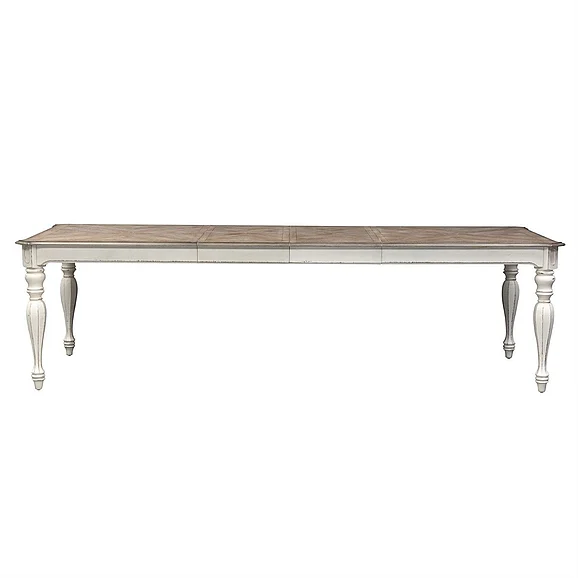Liberty Furniture Magnolia Manor Rectangular Leg Table in Antique White 244-T4408