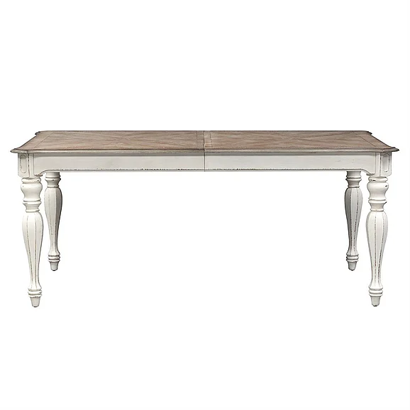 Liberty Furniture Magnolia Manor Rectangular Leg Table in Antique White 244-T4490
