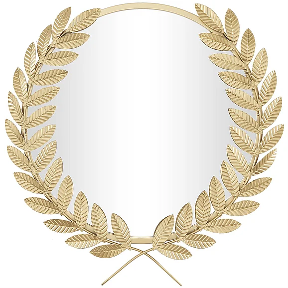 UMA CosmoLiving by Cosmopolitan Gold Metal Leaf Room Wall Mirror, 23" x 2" x 23" | 24455 CLOSEOUT