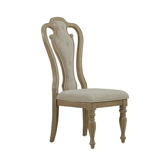 Liberty Furniture Magnolia Manor Splat Back Uph Side Chair (RTA) in Weathered Bisque 244N-C2501S (Set of 2)