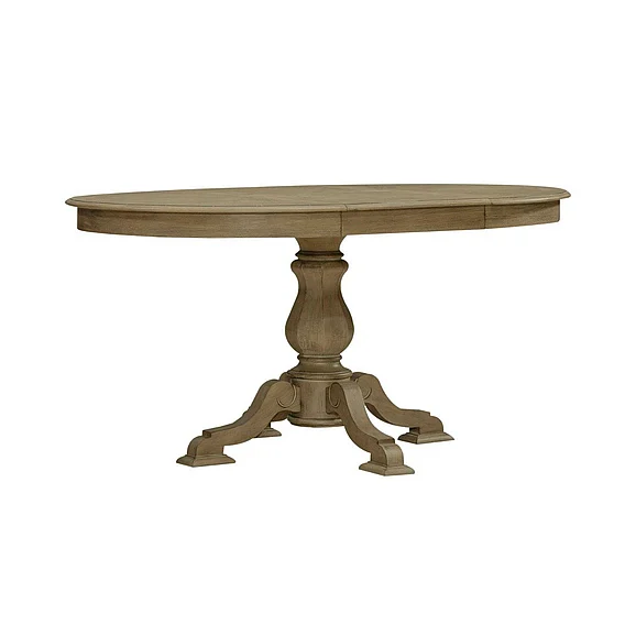 Liberty Furniture Magnolia Manor Pedestal Table Set in Weathered Bisque 244N-DR-PDS