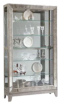 Pulaski Side Entry Curio in Platinum 21384