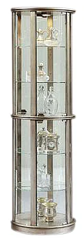 Pulaski Glass Door Curio in Platinum 21395