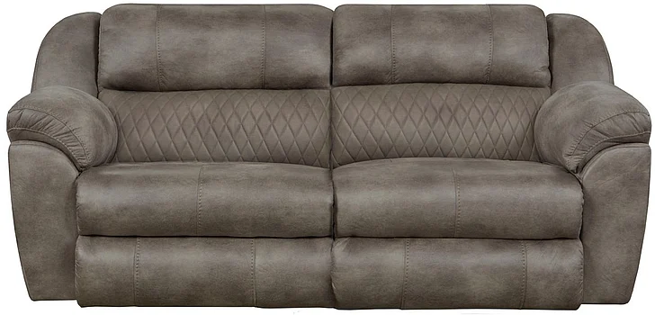 Catnapper Flynn Power Headrest w/ Lumbar Power Lay Flat Reclining Sofa in Fig 762451/1455-19/1456-19
