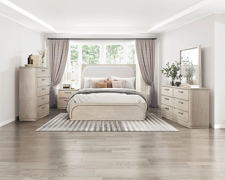 Homelegance Alita 4pc Bedroom Set in Light Gray Natural
