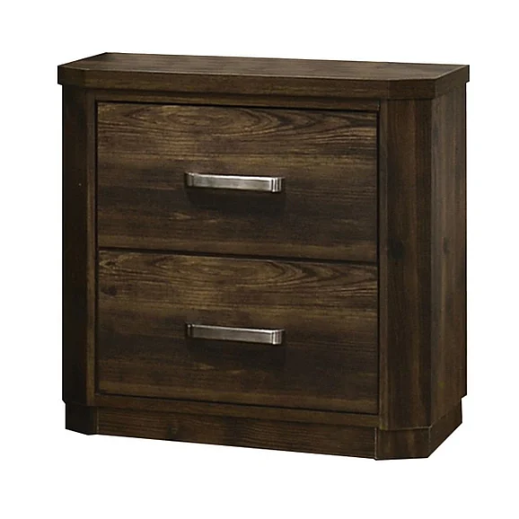 Acme Furniture Elettra Nightstand in Rustic Walnut 24853