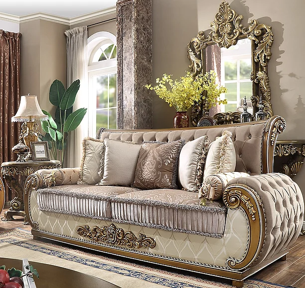 Homey Design HD-25 Sofa in Perfect Brown HD-S25
