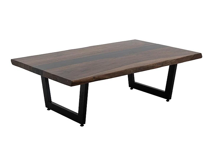 IFD Riverwood Cocktail Table in Lacquer Brown and Black IFD8841CKT