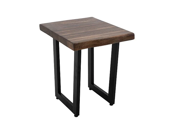 IFD Riverwood Chairside Table in Lacquer Brown and Black IFD8841CST