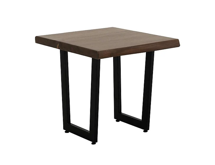 IFD Riverwood End Table in Lacquer Brown and Black IFD8841END