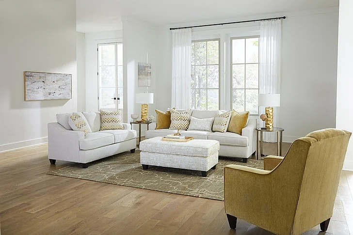 Peak Living 250 2pc Living Room Set in M11418 Bone CUSTOM ITEM