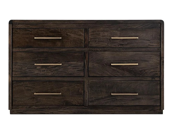 IFD Dark Mezquite 6 Drawer Dresser in Natural IFD6631DSR