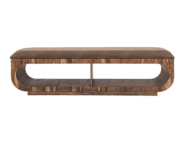 IFD Balam Upholstered Bench in Brown IFD4223BEN