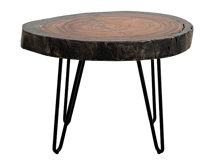 IFD Parota Epoxy Orange Live Edge End Table in Natural IFD8351ENDOR