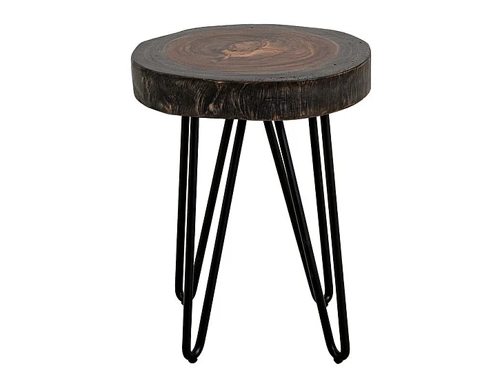 IFD Parota Epoxy Orange Live Edge Chairside Table in Natural IFD8351CSTOR