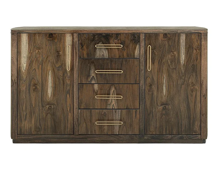 IFD Balam 4 Drawer and 2 Door Buffet in Black IFD4421BFF