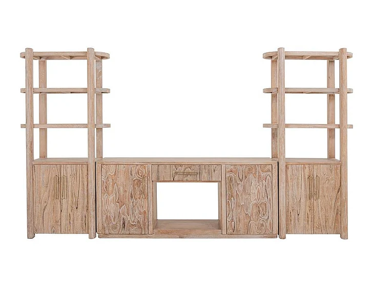 IFD Balam Wall Unit and Fireplace in White