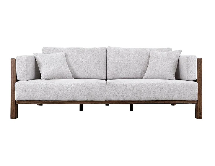 IFD Root Sofa in White Faux Leather IUP673-SOF-184