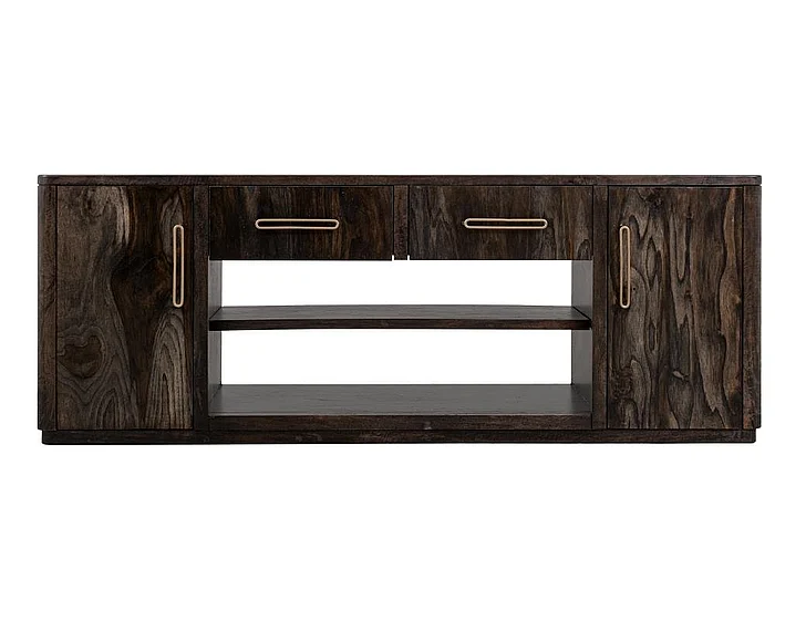 IFD Balam 80 Inch TV Stand in Black IFD4421STF80