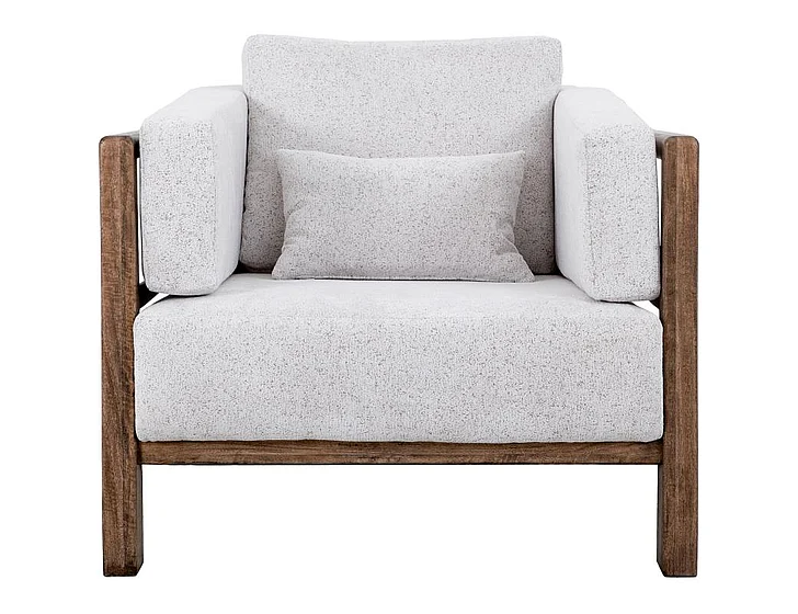 IFD Root Arm Chair in White Faux Leather IUP673-ACH-184