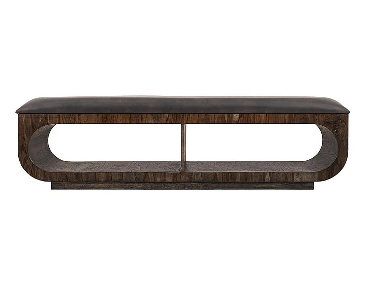 IFD Balam Upholstered Bench in Black IFD4423BEN