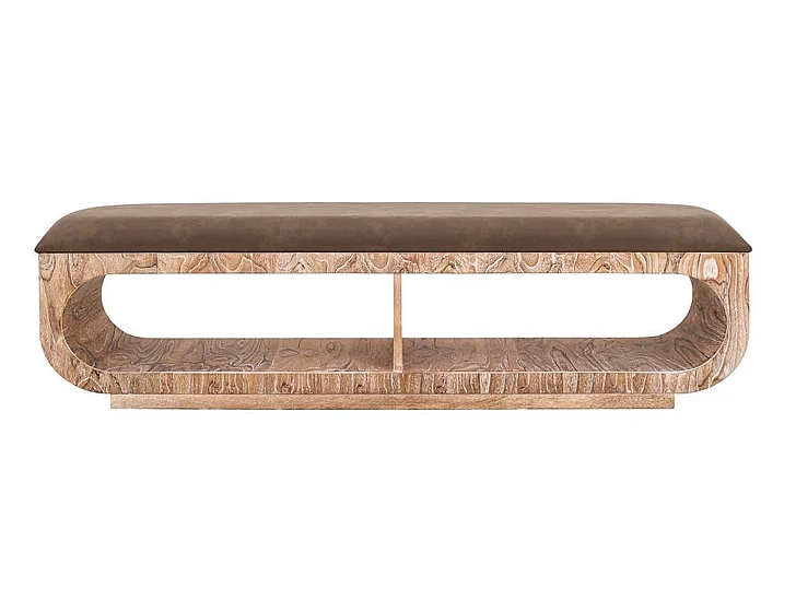 IFD Balam Upholstered Bench in White IFD4323BEN