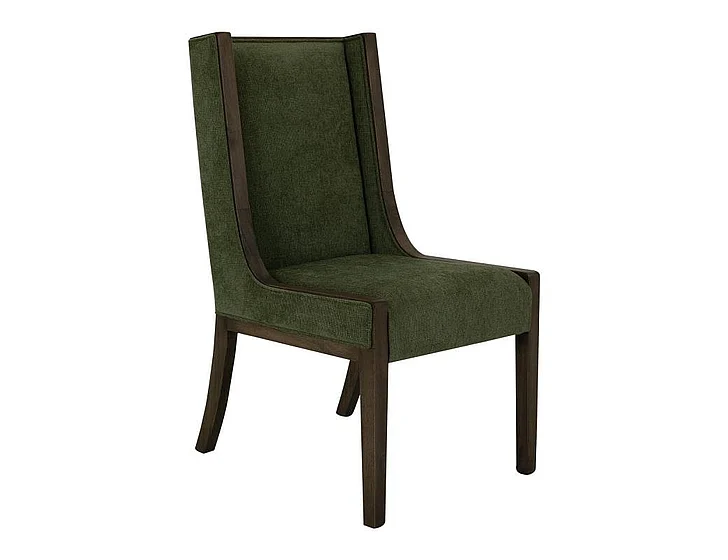 IFD Dark Mezquite Upholstered Side Chair in Green IFD6632CHUGN (Set of 2)