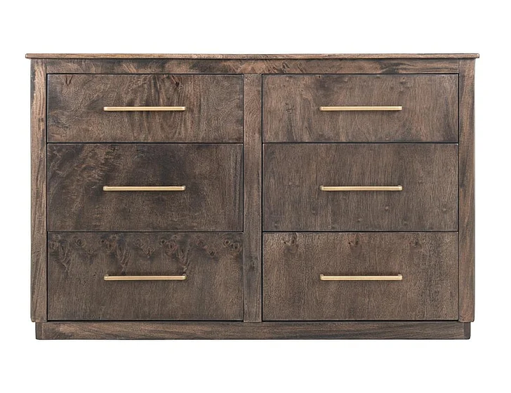 IFD Dark Mezquite 6 Drawer Dresser in Natural IFD6632DSR
