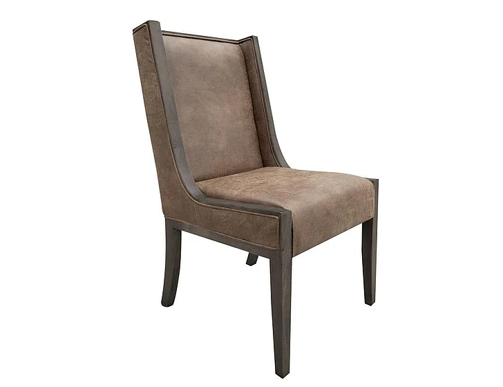 IFD Dark Mezquite Upholstered Side Chair in Dark Brown IFD6632CHU (Set of 2)