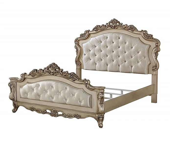 Acme Furniture Gorsedd King Panel Bed in Antique White
